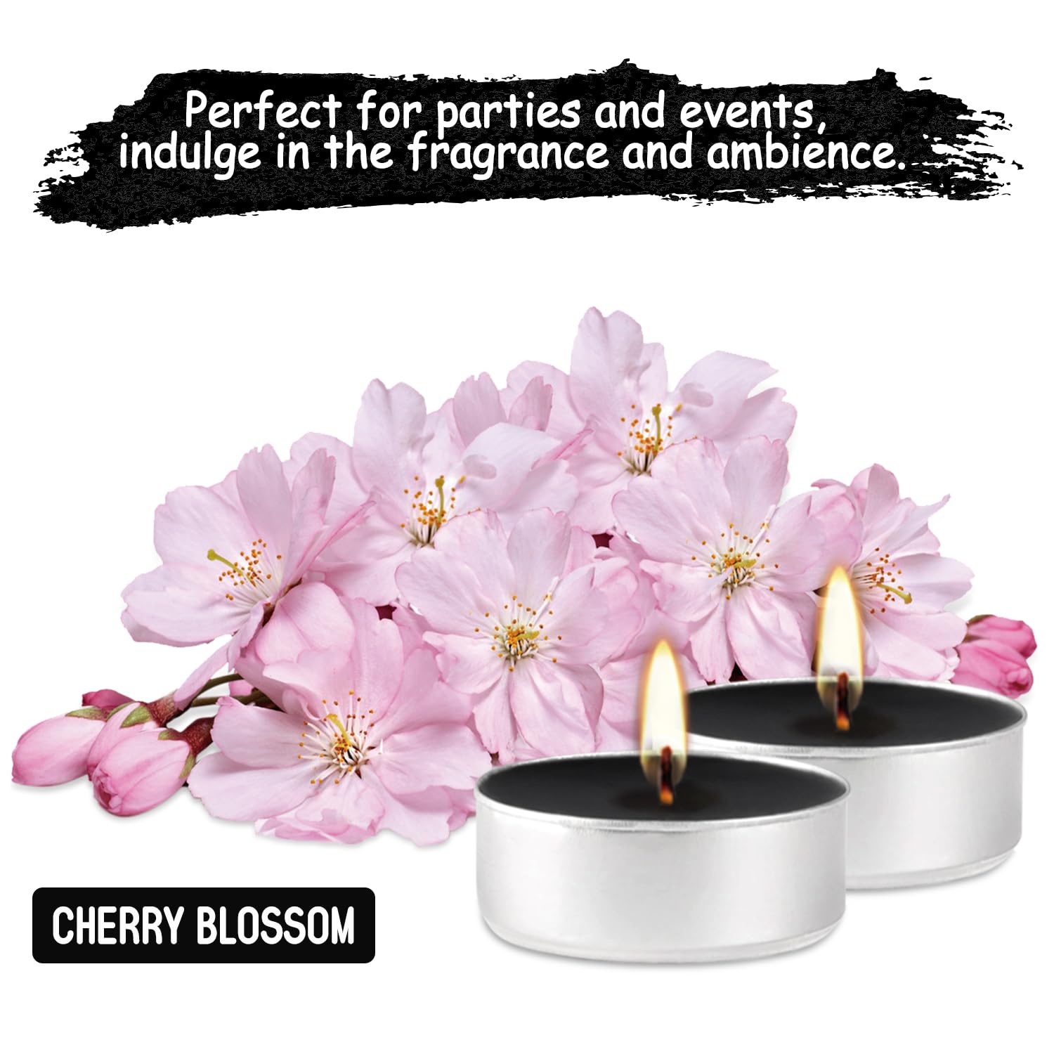 4HR Scented Tealights 100pk - Cherry Blossom for Home & Events