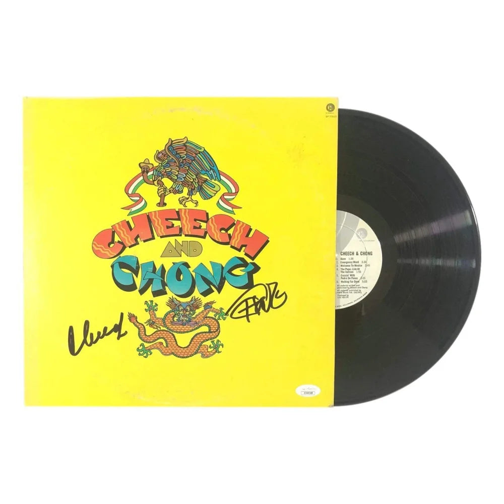 Cheech and Chong Hand Signed LP Album by Cheech Marin & Tommy Chong - Authentic JSA Certified Collectible - Perfect for Music Fans & Comedy Memorabilia Collectors
