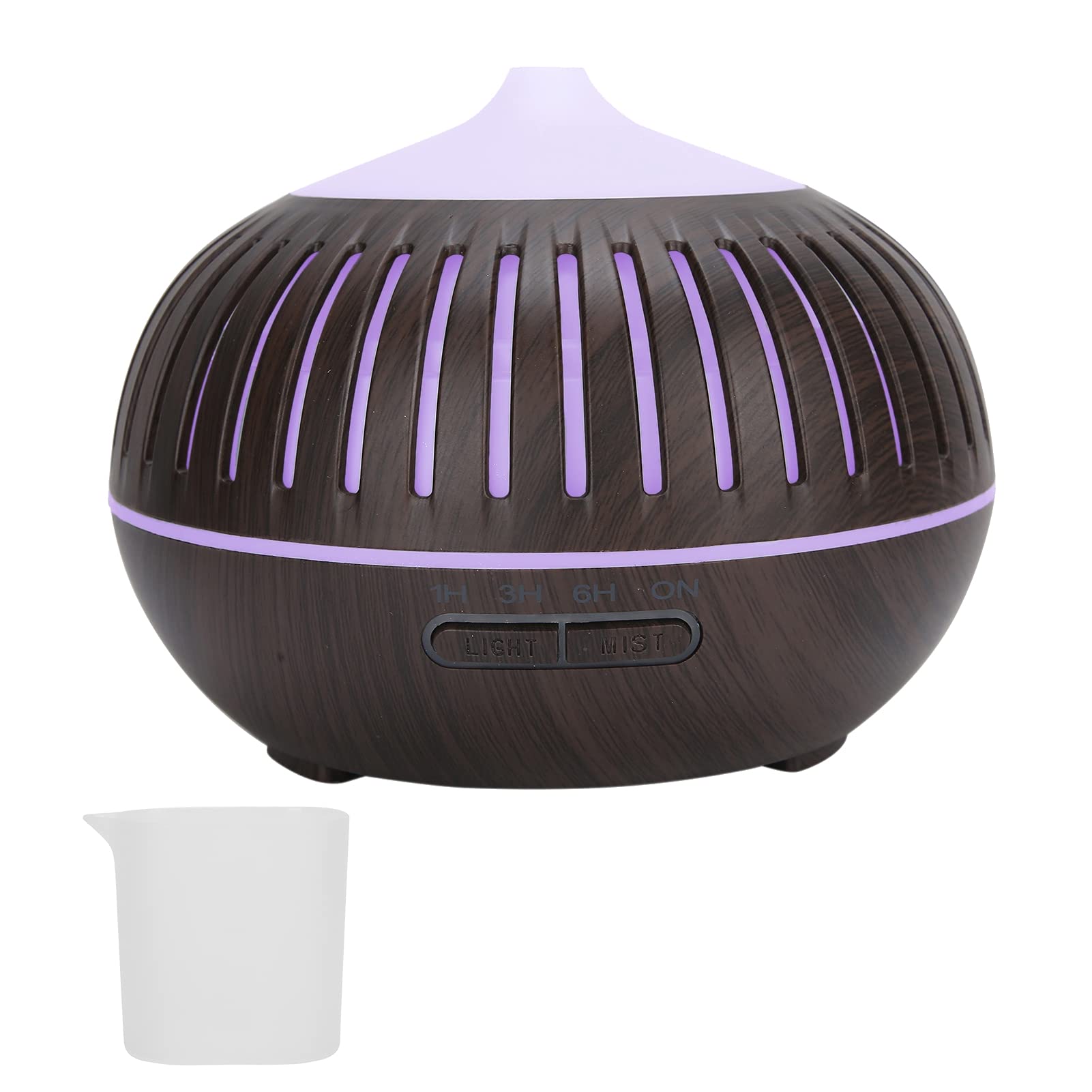 FILFEEL 400ml Essential Oil Diffuser - Wood Grain Ultrasonic Aromatherapy Humidifier with 7 Color LED Night Light for Home, Office, Yoga & Spa - Quiet Air Freshener for Relaxation & Better Sleep