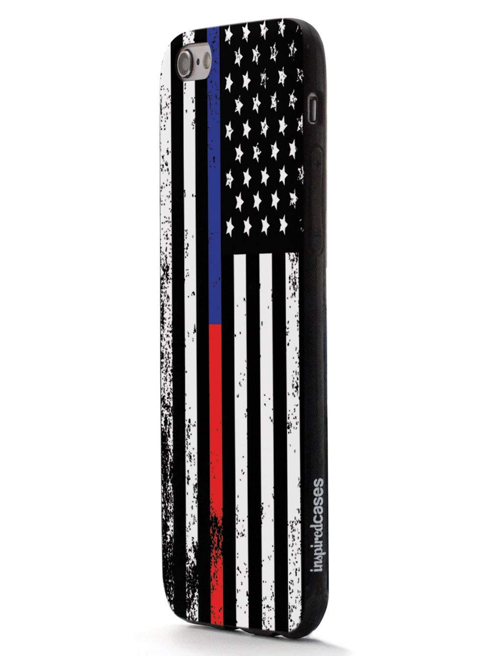 Inspired Cases - Protective Phone Case for Samsung Galaxy Note 10 Plus - 3D Textured Design with American Flag & Thin Blue/Red Line - Slim Fit Shockproof Cover - Perfect for Daily Use, Travel & Outdoor Activities