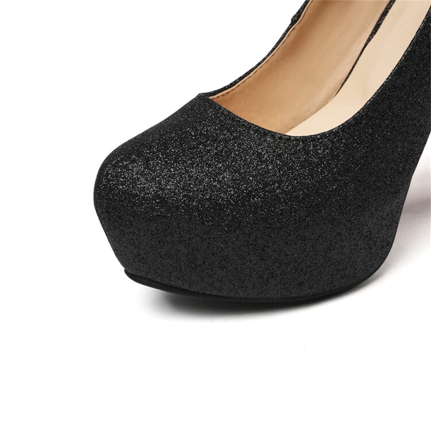 Viuluti Women's High Heel Pumps - Comfortable Closed Toe Ankle Strap Dress Shoes with Platform for Work, Party & Special Occasions