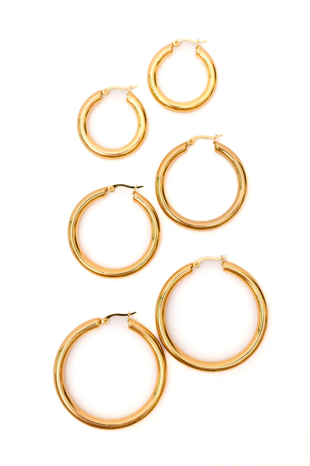 Gold Hoop Earrings Set - Everyday Wear for Women, Trendy & Lightweight Jewelry - Perfect for Work, Parties & Casual Outfits