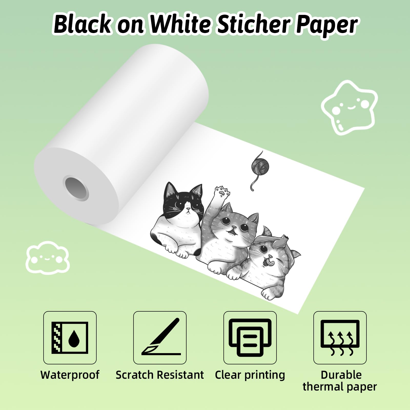 5 Rolls Thermal Printing Paper for Kids Instant Camera - Refill Paper for Children's Photo Printer, Perfect for Birthday Parties, School Projects & Family Memories