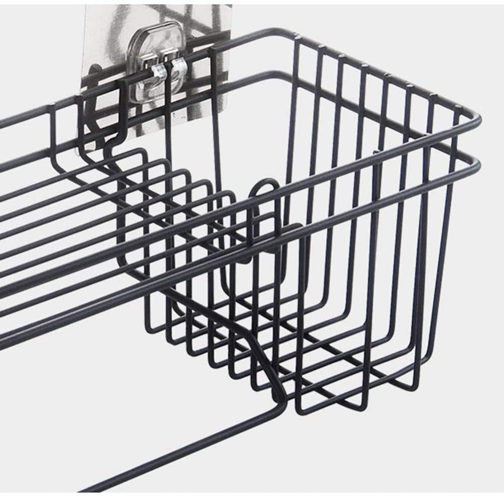 Floating Wall Shelves - Black Iron Storage & Display Organizer (28.5x12.5x11.5cm) - Perfect for Living Room, Bedroom & Office Decor