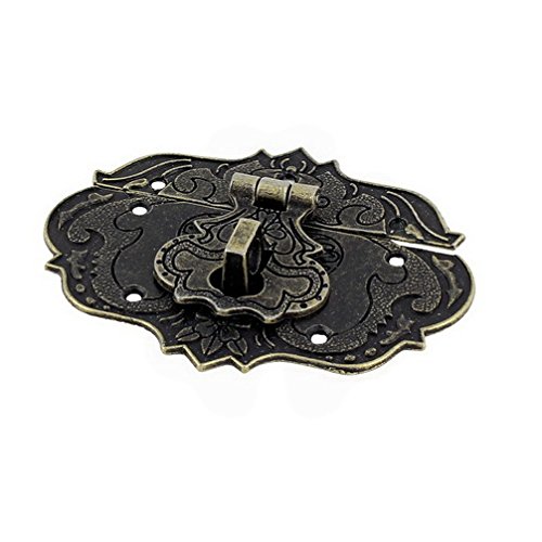 Vintage Style Zinc Alloy Suitcase Hasp Lock - Jewelry Box Latch with Bronze Finish for Home & Travel Use - Secure Storage for Antique Collections, DIY Projects & Vintage Decor