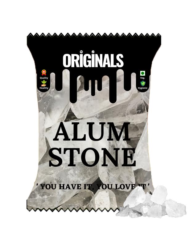 Natural Alum Stone (Fitkari) - 450g Non-Ferric Crystal for Skin Care, Shaving, Teeth Whitening, Water Purification & Vastu | All-in-One Solution for Personal Care, Home & Garden Use