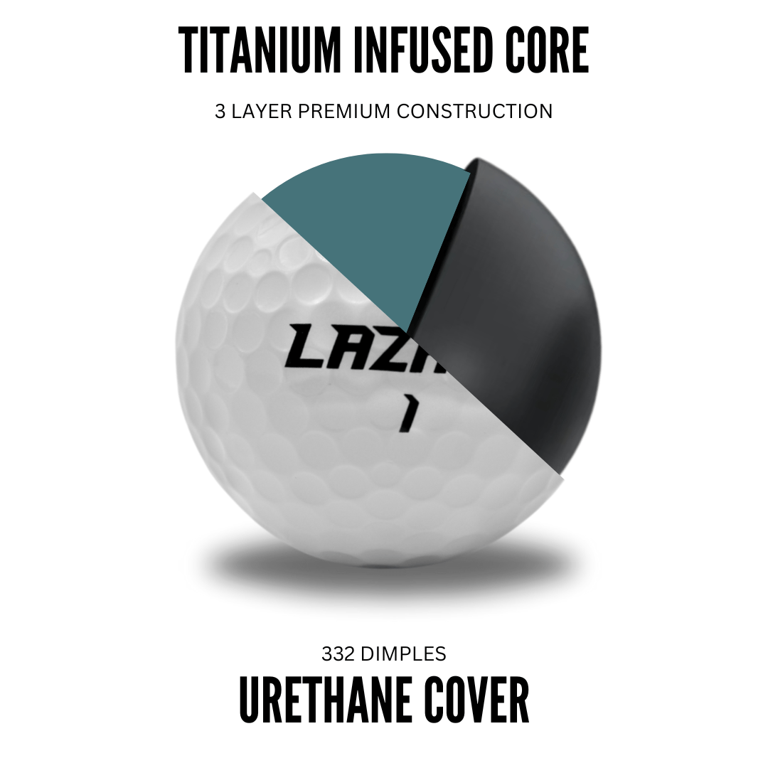 Lazrus L3R Premium 3-Piece Urethane Golf Balls for Men & Women - High Performance, Soft Feel, Long Distance - Perfect for Tournament Play & Practice Rounds
