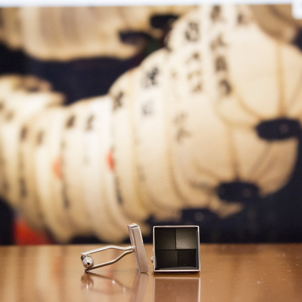 Premium KingCuffs Square Enameled Cufflinks for Men - Elegant Dress Accessories for Weddings, Business & Formal Events