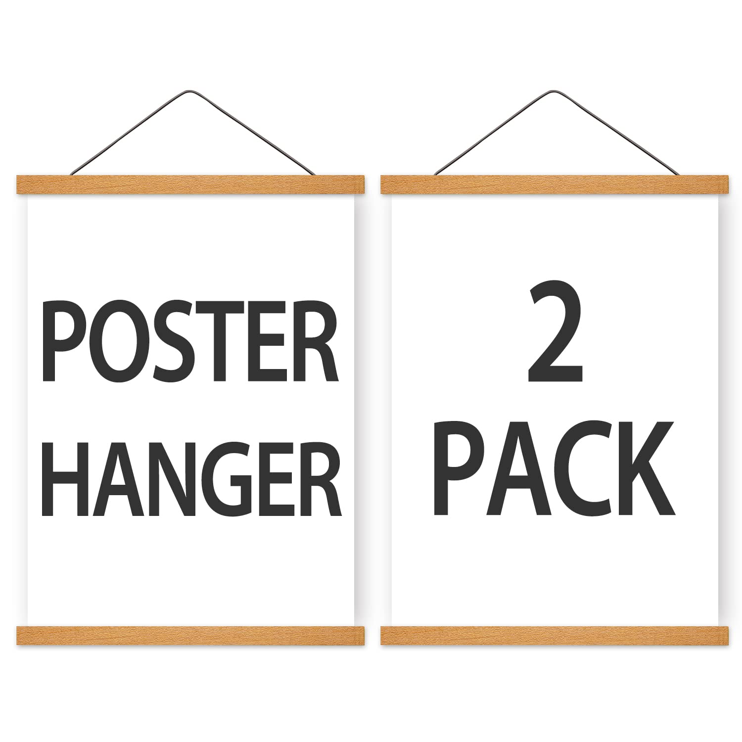Magnetic Poster Hanger Frame - Strong Wooden Display for Diamond Paintings, Maps, Pictures & Canvas Art | Perfect for Bedroom, Office & Dining Room Decor | Easy-to-Use Wall Mounting Solution for Home & Commercial Spaces