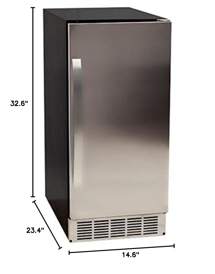 EdgeStar IB450SSP 15-Inch Undercounter Ice Maker - 50 lbs Daily Clear Ice Production with Drain Pump for Home Bars, Restaurants & Offices