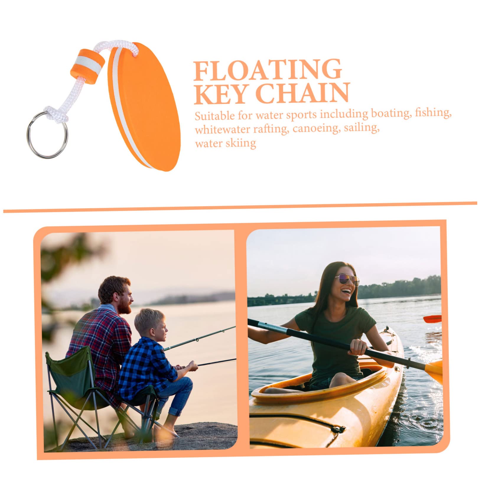 FOYTOKI 12 Pack Surfboard Keychains - Waterproof Buoyant Key Floats for Boating, Swimming & Beach Activities - EVA Floating Keychains for Water Sports Enthusiasts