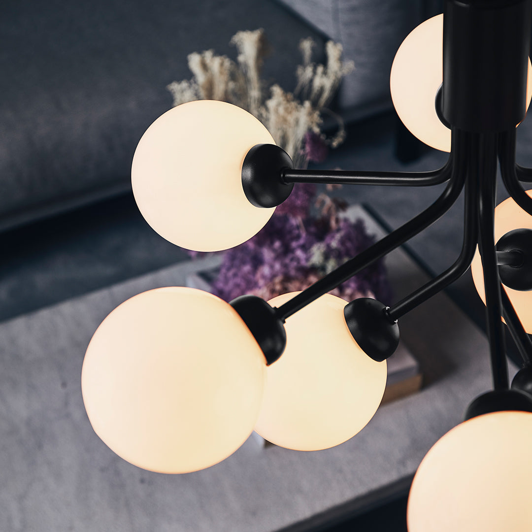 Apiales 9-Light Crystal Chandelier - Elegant Modern Ceiling Light Fixture for Dining Room, Bedroom, Living Room & Foyer Decor