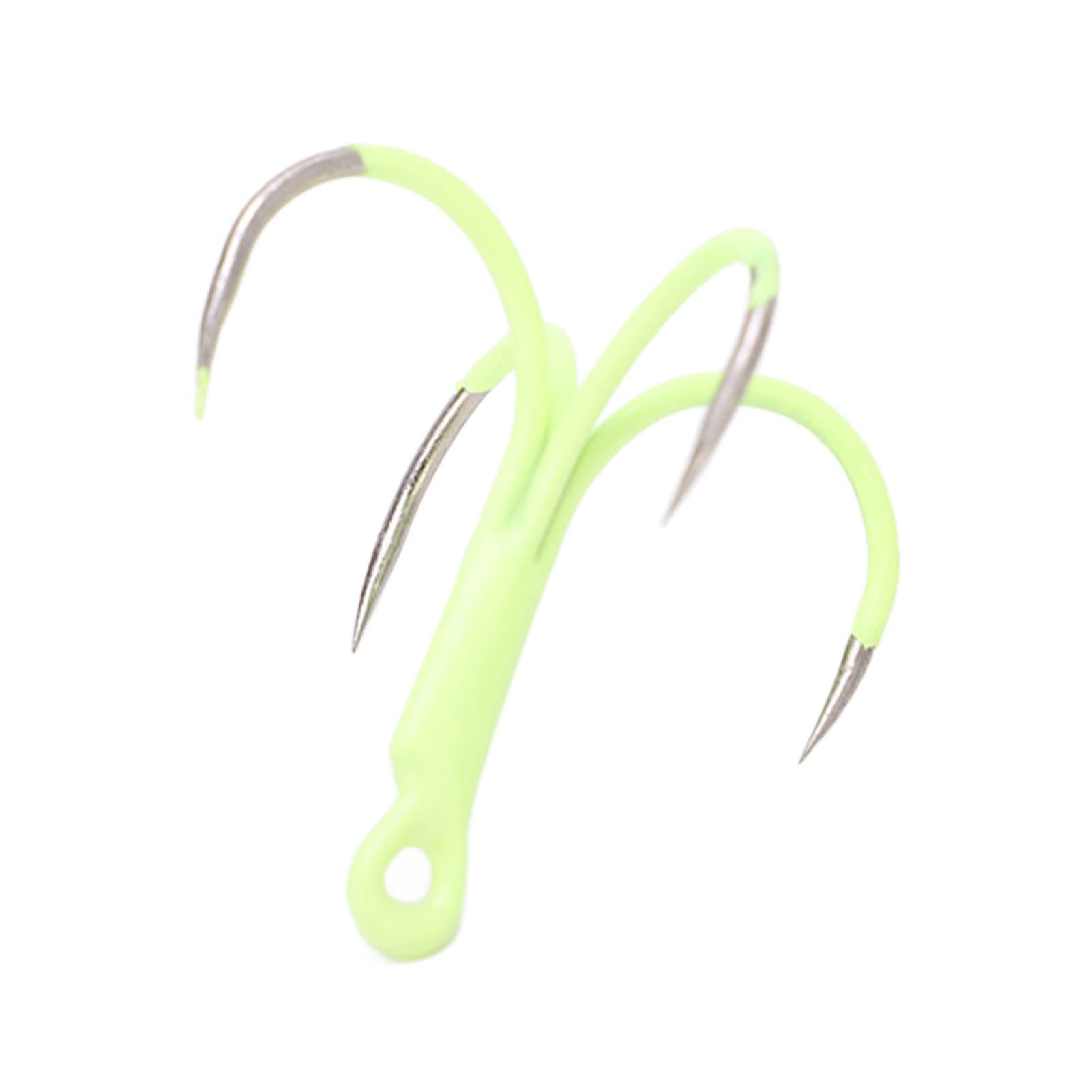 Ubersweet® Stainless Steel Luminous 4-Claw Fishing Hook - High Efficiency, Portable & Durable for Bass, Trout, Saltwater Fishing - Perfect for Night Fishing, Camping & Outdoor Adventures (Large Size)