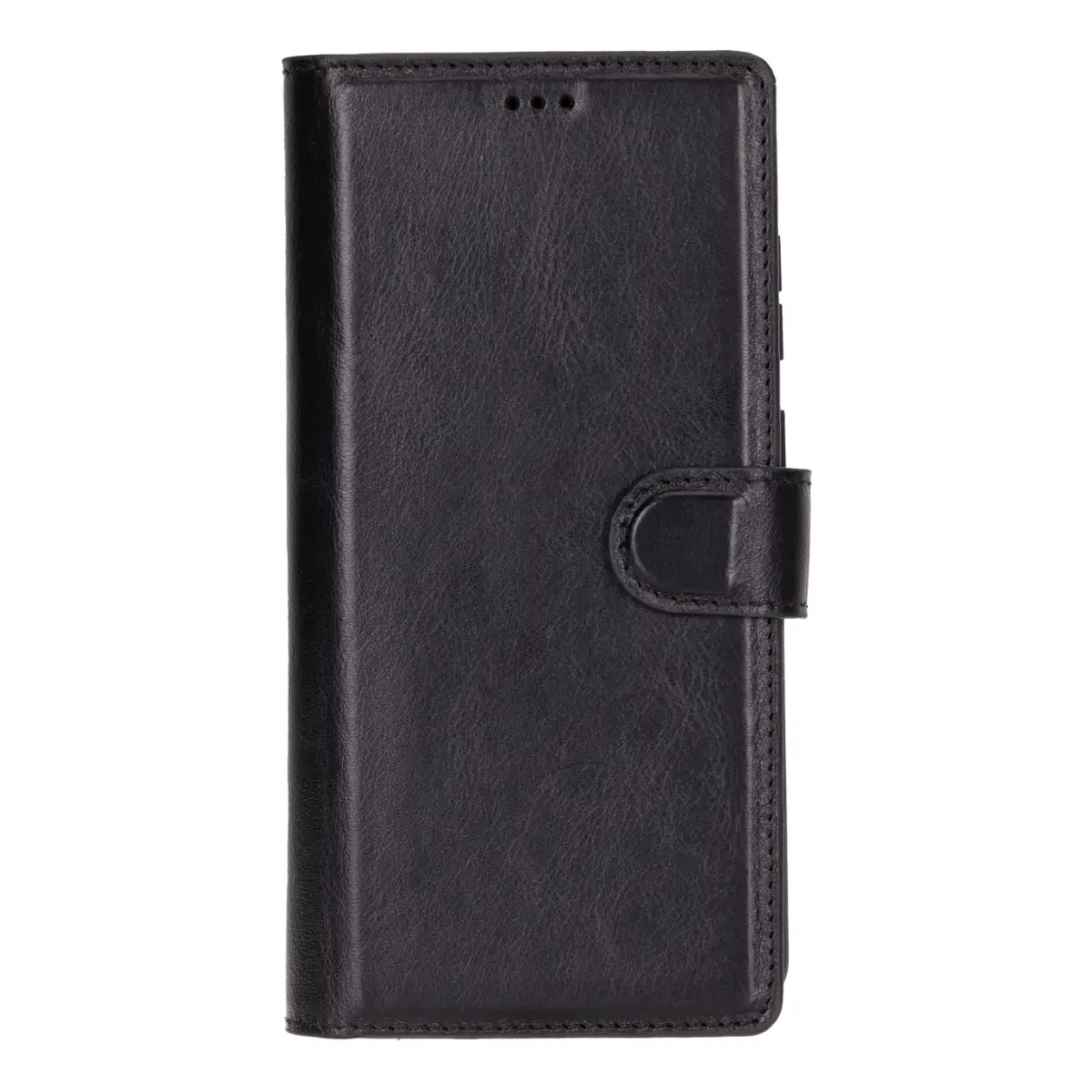 Premium Black Magnetic Leather Wallet Case for Samsung Galaxy S25 Ultra - Slim Protective Cover with Card Slots | Perfect for Business, Travel & Everyday Use