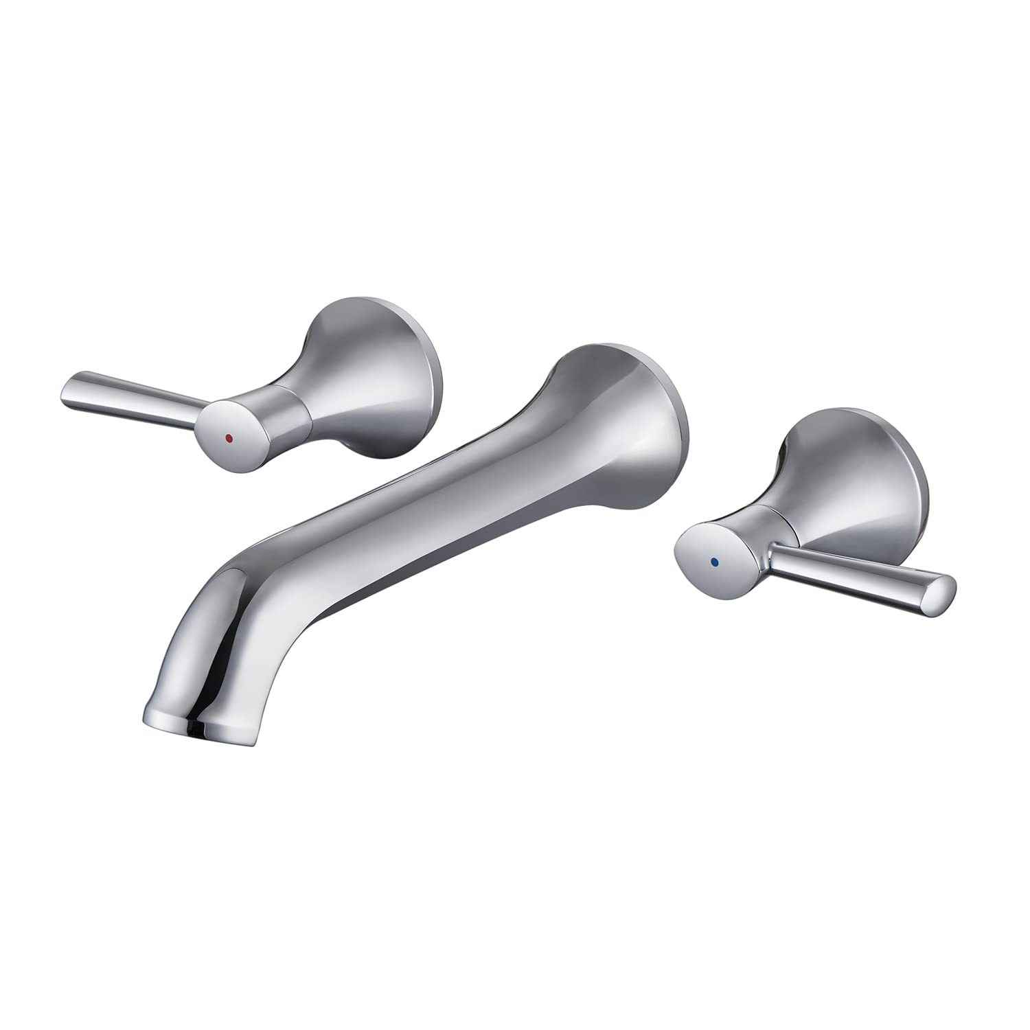 Wall Mount Roman Tub Faucet - Chrome Brass Bathtub Faucet with 2 Handles for Luxury Bathroom & Spa Experience