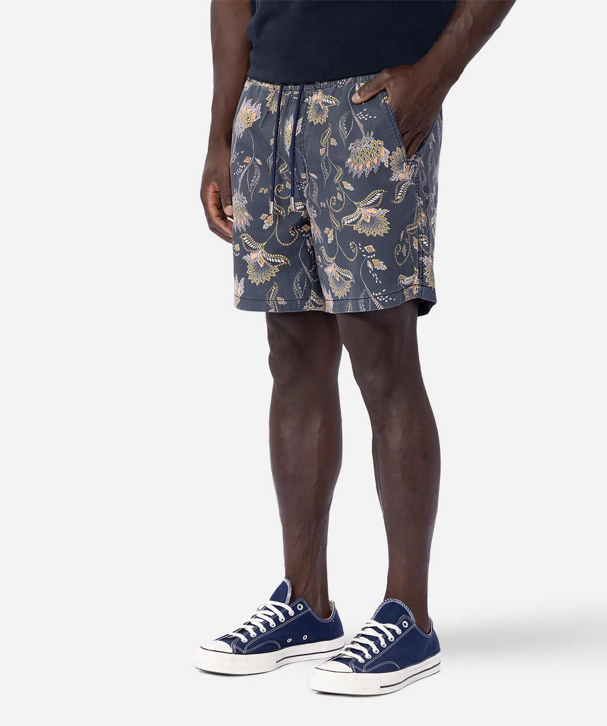 **Alania Relais Men's Swim Shorts - Quick Dry, Comfortable Navy Multi-Pattern Swim Trunks for Beach, Pool & Vacation**