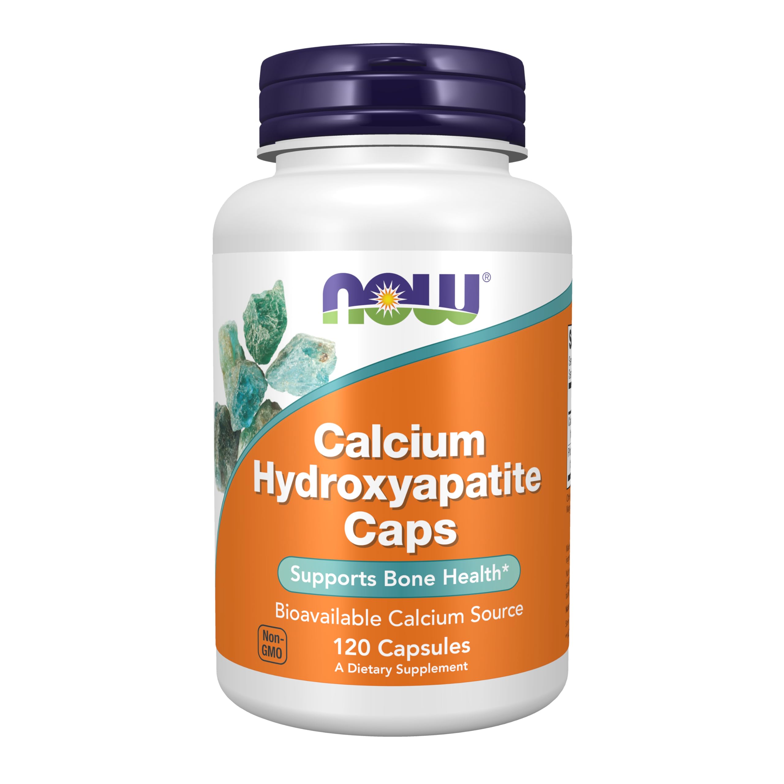 NOW Foods Calcium Hydroxyapatite Capsules 120ct - Bone Health Supplement for Strong Bones & Joint Support - Ideal for Adults, Seniors & Postmenopausal Women