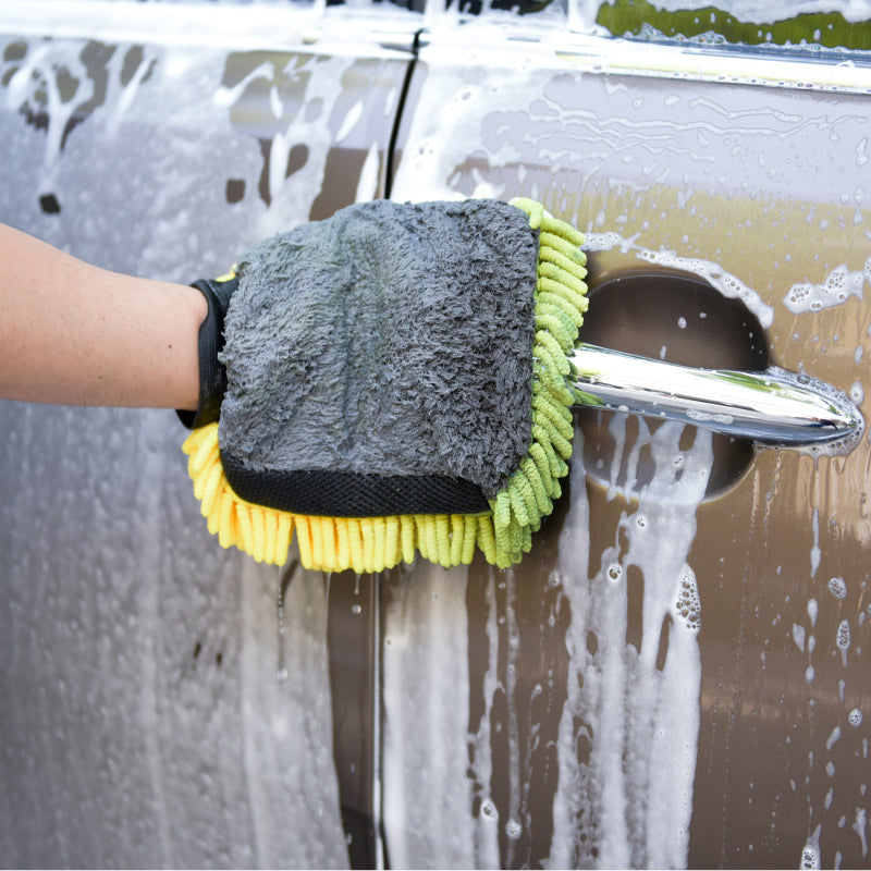 3 in 1 Microfiber & Chenille Car Wash Mitt - Premium Scratch-Free Cleaning Glove for Auto Detailing, Hand Washing, and Waxing - Perfect for Cars, Trucks, SUVs, and Motorcycles