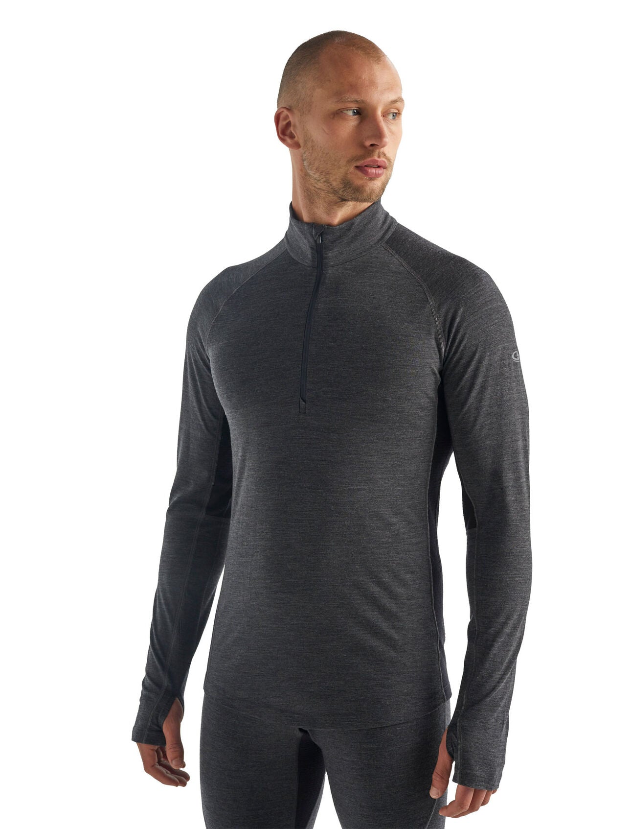 BodyfitZone™ Merino 260 Zone Long Sleeve Half Zip Thermal Top for Men - Breathable Base Layer for Hiking, Skiing & Winter Sports - IB104361