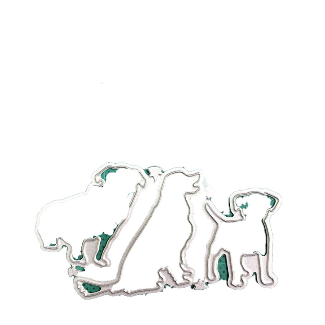 Premium Metal Cutting Dies for Scrapbooking - Dog & Cat Animal Shapes, Craft Knife Molds, Punch Stencils for DIY Cards, Albums, and Paper Crafts