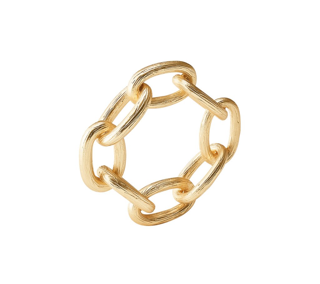 Elegant Chain Link Napkin Rings Set of 4 - Premium Stainless Steel Tableware Accessories for Wedding, Party, and Fine Dining Decor
