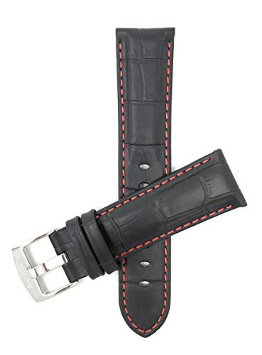 8 - Black and Red / Silver Buckle