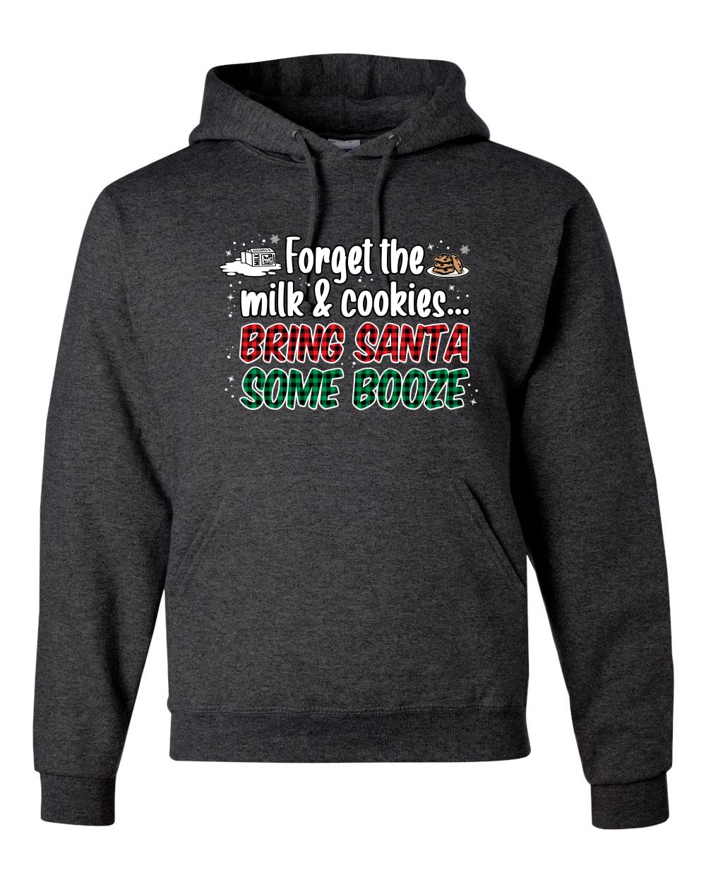Wild Bobby Santa Booze Christmas Unisex Graphic Hoodie Sweatshirt - Funny Holiday Gift for Men & Women - Perfect for Ugly Sweater Parties & Festive Gatherings