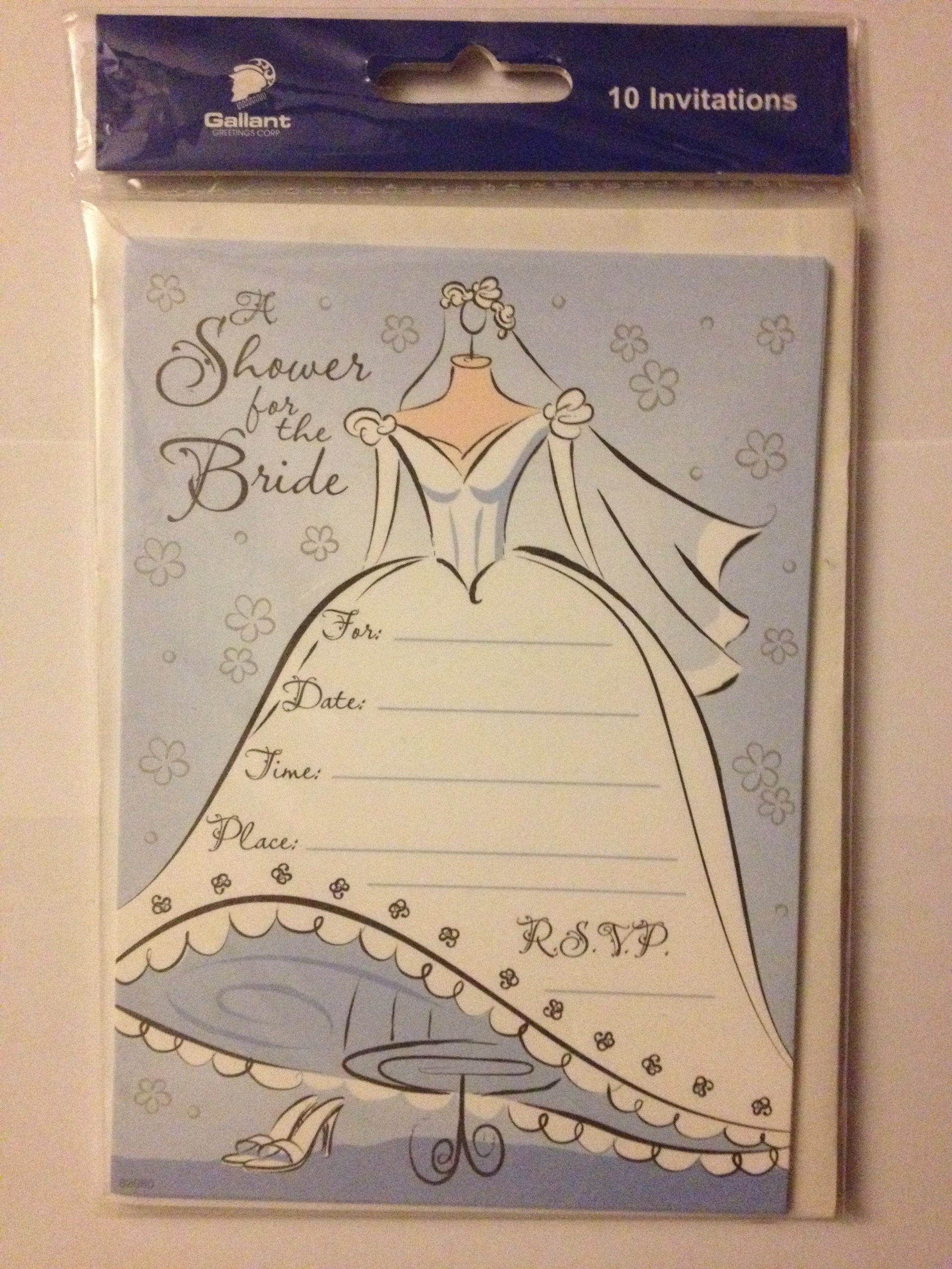 Elegant Bridal Shower Invitations Set - 10 Cards & Envelopes for Wedding Celebrations - Perfect for Bridal Parties, Baby Showers & Special Events
