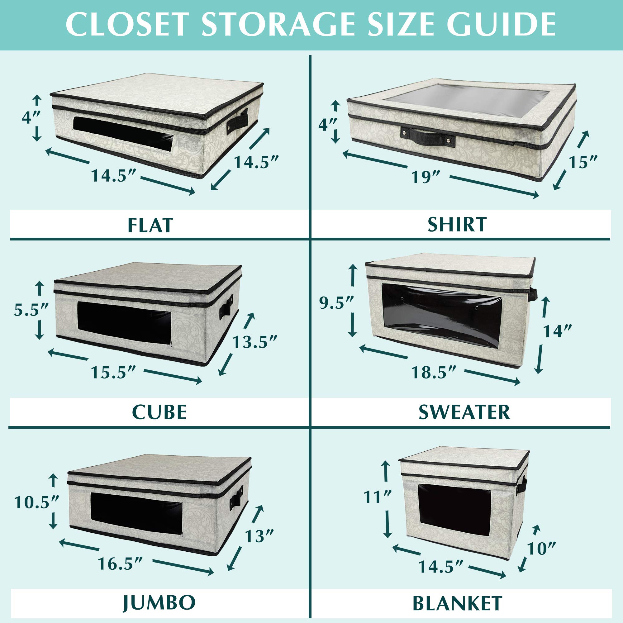 DII Breathable Closet Storage Organizer - Jumbo Size, Gray Fabric for Clothes, Shoes & Accessories - Perfect for Bedroom, Closet & Dorm Organization