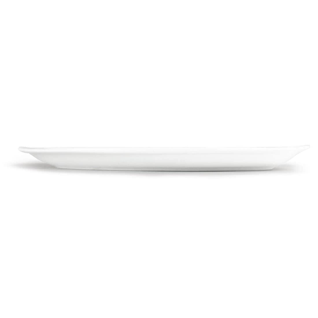 Premium White Porcelain Crescent Salad Plates - Set of 12 (200mm) - Elegant Dinnerware for Restaurants, Catering & Fine Dining Entertaining