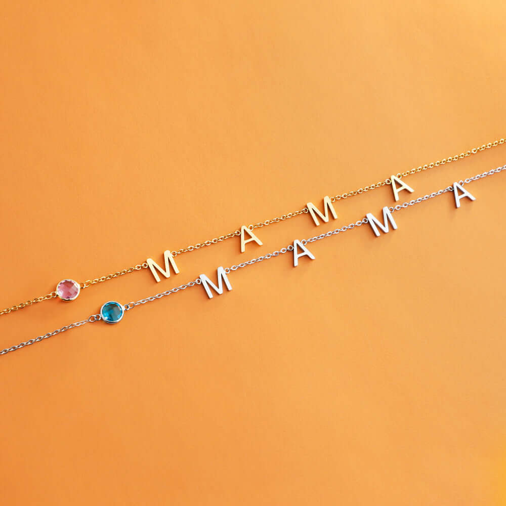 Personalized Name Necklace with Birthstone - Custom Letter Pendant Jewelry for Women | Perfect Gift for Birthday, Anniversary & Mother's Day | M2177