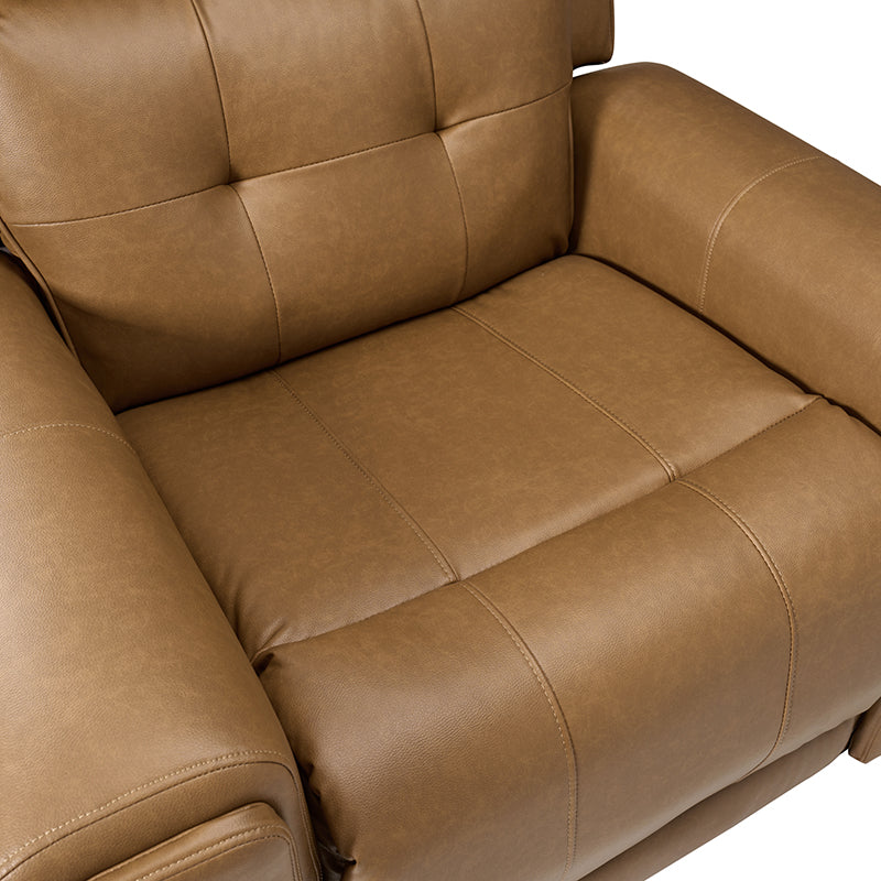 Horace Lift Support Deluxe Power Recliner Chair - Electric Massage Reclining Sofa with USB Charger & Cup Holders - Perfect for Living Room, Home Theater & Elderly Comfort