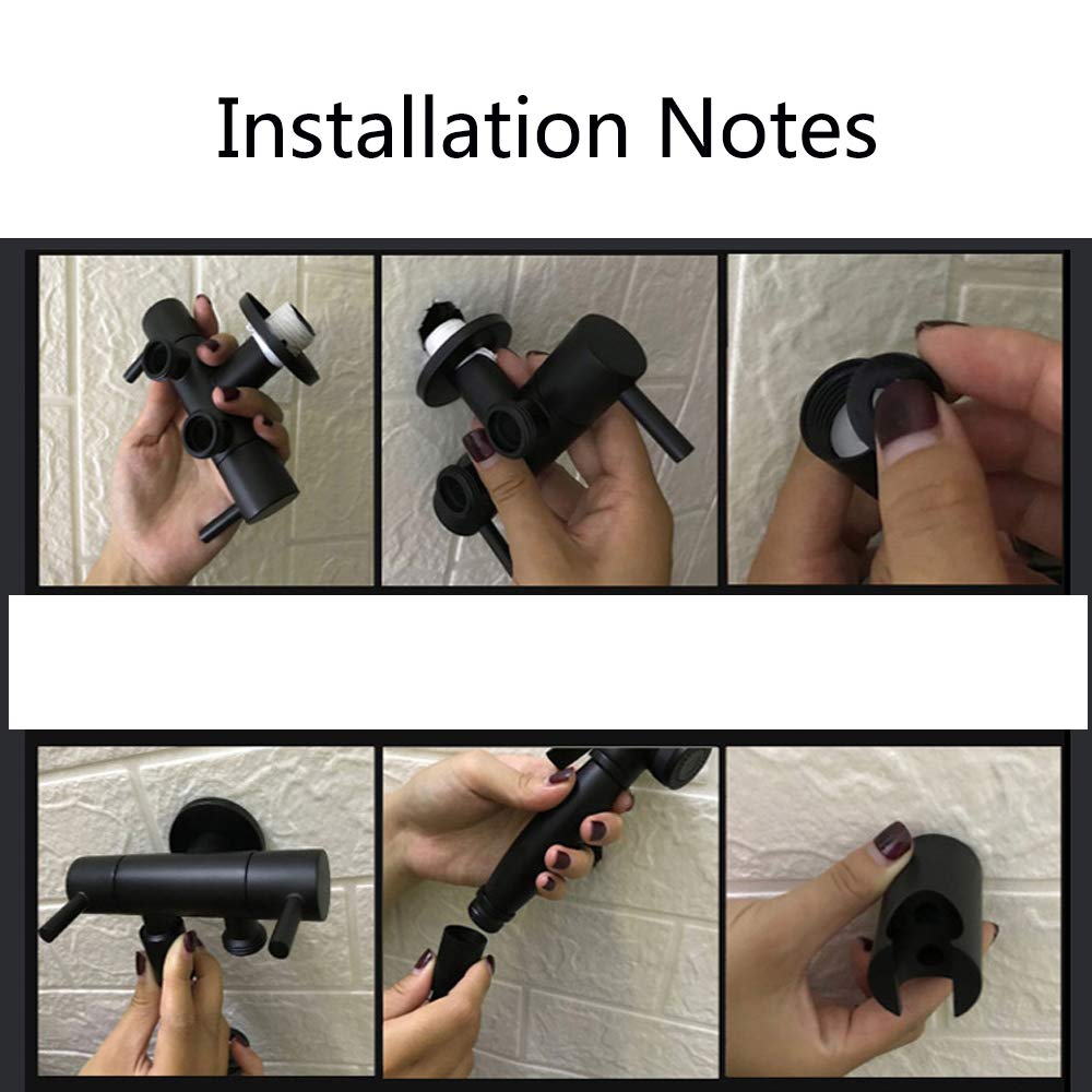 Dual Handle Handheld Toilet Sprayer - Wall Mounted Cold Water Bathroom Bidet Sprayer with Hose for Baby Cloth Diaper Cleaning | Perfect for Hygienic Postpartum Care & Pet Cleaning
