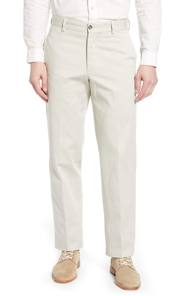 Charleston Khakis - Classic Washed Khaki Flat Front Pants with Regular Rise | Perfect for Business Casual & Office Wear