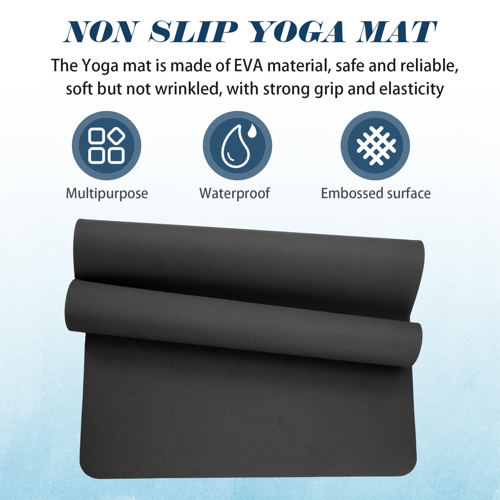 10 Pack Non-Slip Yoga Mats Bulk - 68