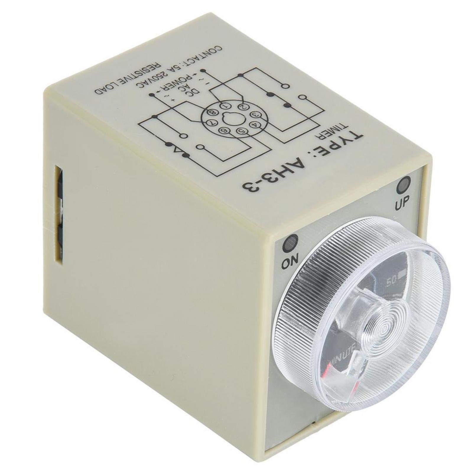 24V AC/DC Universal AH3-3 Timer Relay with Adjustable Time Range 0.1S-60M Off Delay - Perfect for Industrial Automation, HVAC Systems & Electrical Control Panels