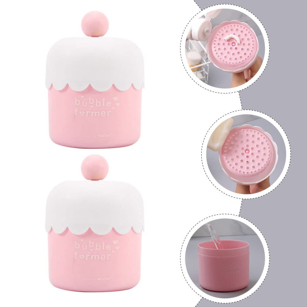 2pcs Facial Foaming Cup Set - Electric Foam Maker for Deep Face Cleansing, Bubble Maker for Gentle Skin Care - Perfect for Bathroom, Spa & Travel Skincare Routine