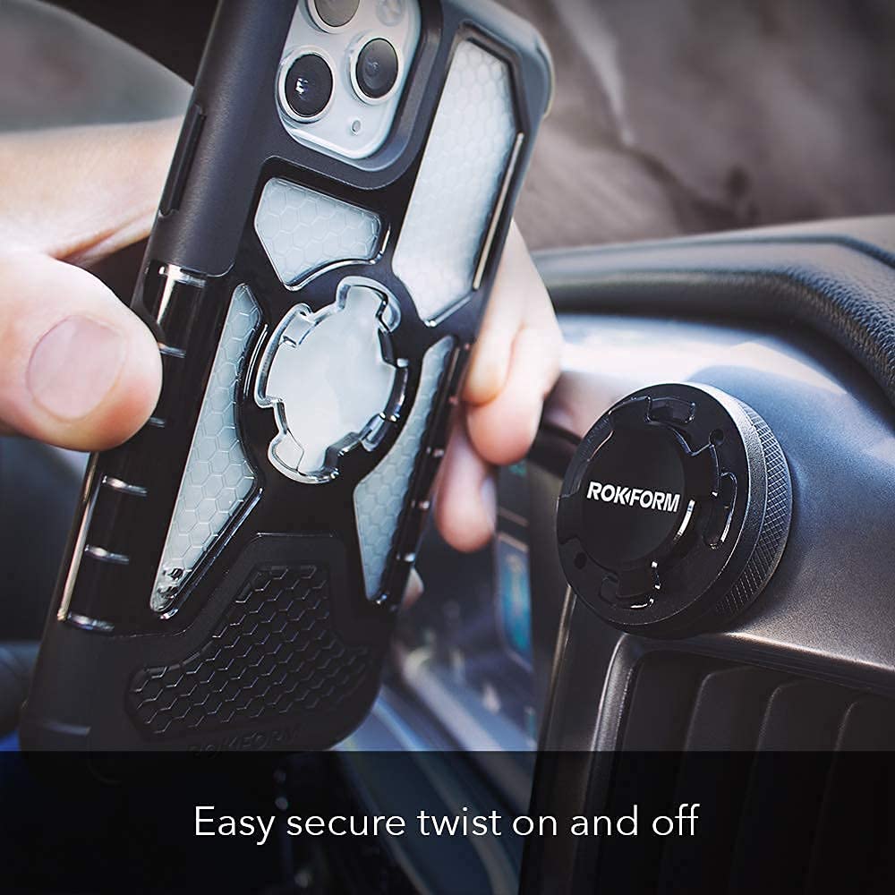 Rokform Rugged Case for iPhone 11 with Aluminum RokLock Phone Mount - Durable Protection for Outdoor Adventures, Cycling, and Car Mounting