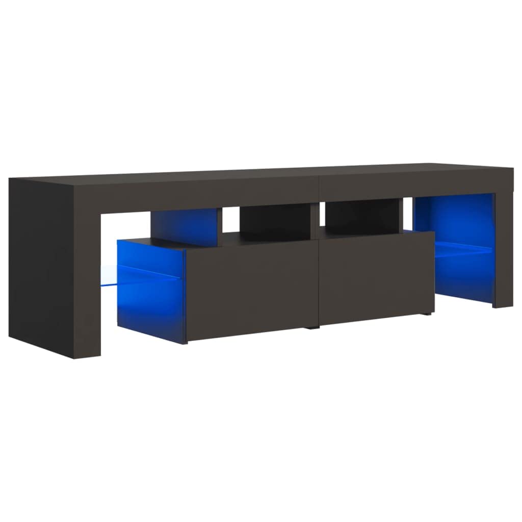 vidaXL TV Stand with LED Lights, Modern Entertainment Center for Living Room, Bedroom - Multiple Colors, Holds TV & Audio Equipment