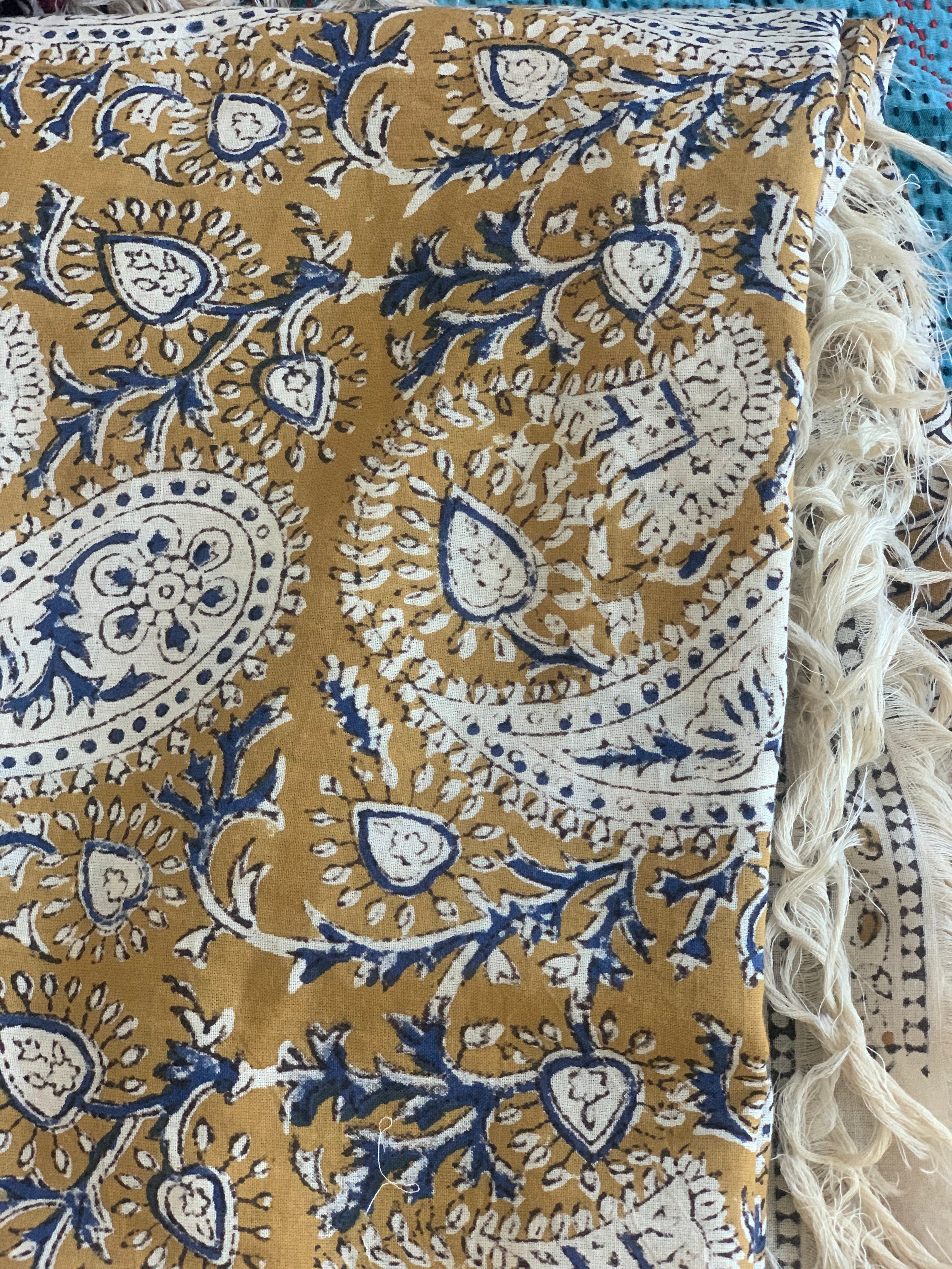 Large Size Sarong or Pareo - Block Print Design - New Collection - Perfect for Beach, Pool, and Summer Vacations
