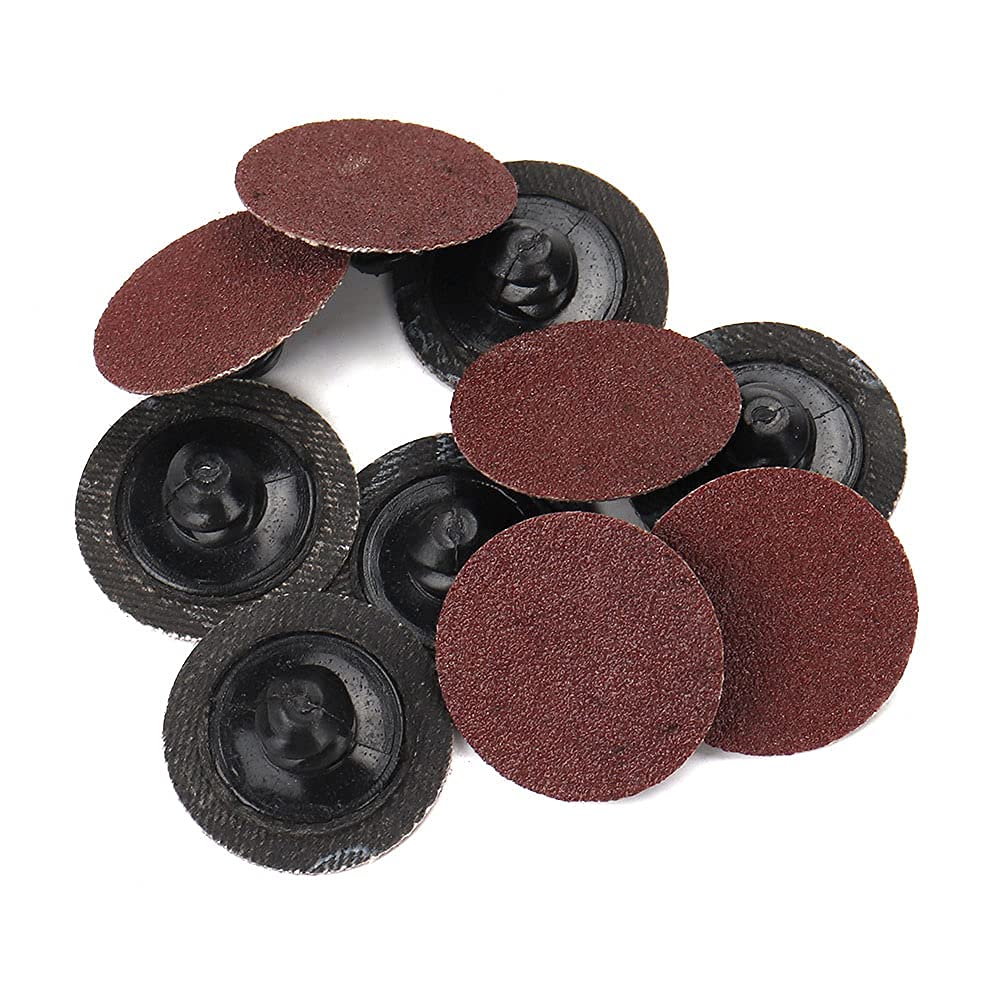 100 Pcs 1 Inch Quick Change Sanding Discs - Aluminum Oxide Roll Lock Sanding Pads for Die Grinder, Surface Conditioning & Polishing (180 Grit) - Perfect for Metal, Wood & Automotive Finishing
