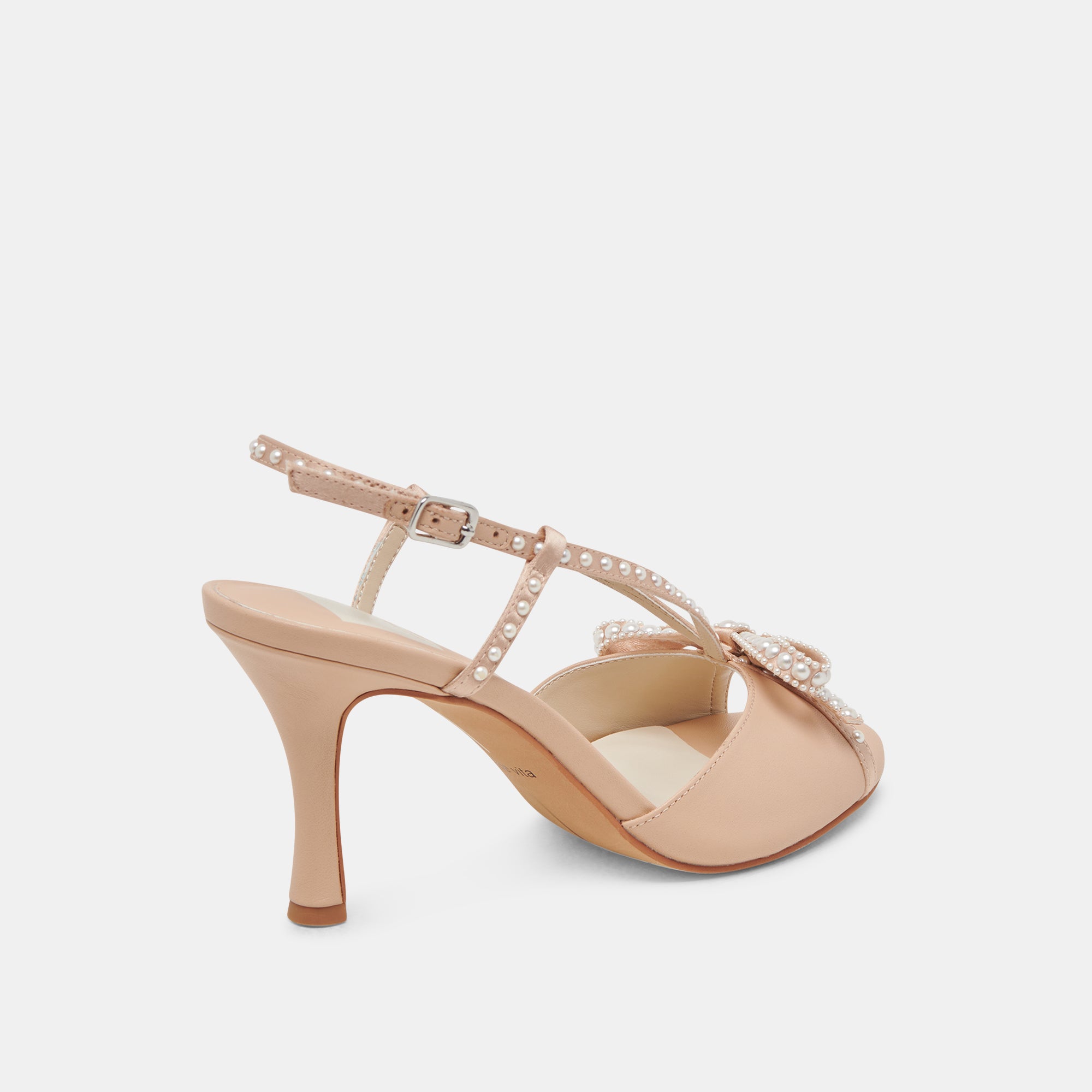 Lonny Pearl Heels - Blush Satin Women's High Heels for Weddings, Parties & Special Occasions