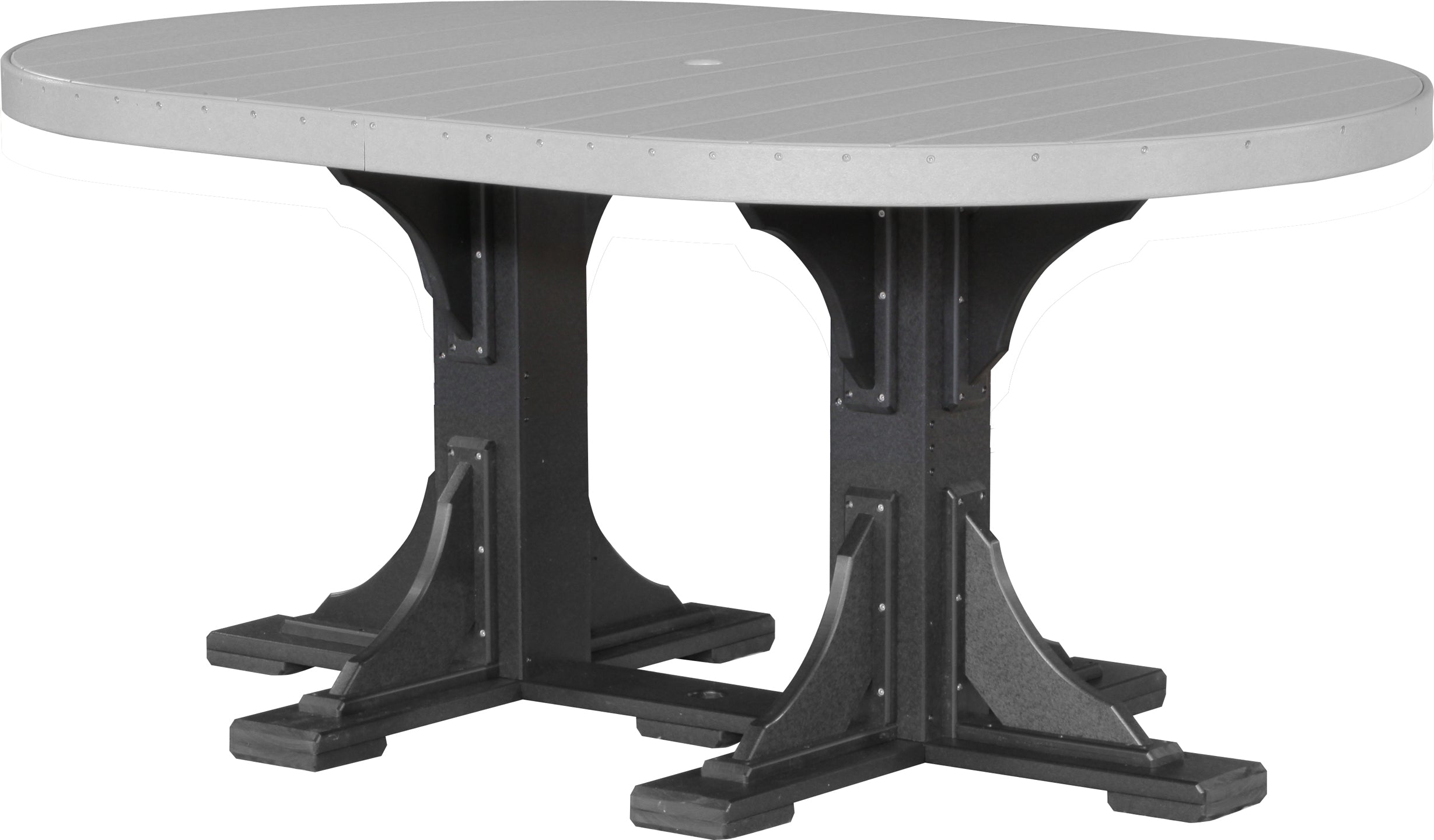 LuxCraft 4' x 6' Oval Dining Table Set for 6 - Modern Kitchen & Dining Room Furniture - Perfect for Family Gatherings, Dinner Parties & Small Spaces