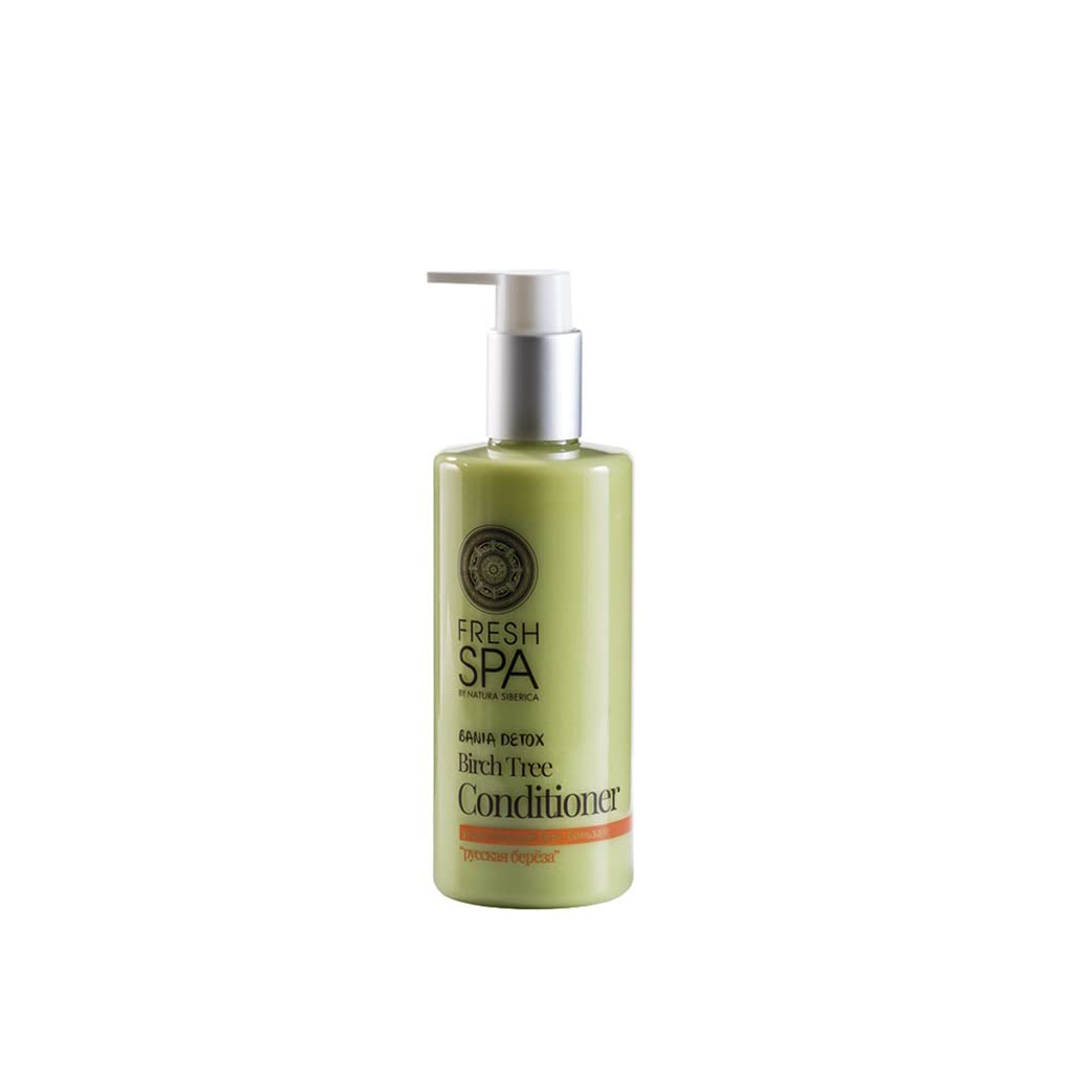 Natura Siberica Fresh Spa Russian Banya Detox Birch Tree Hair Conditioner 300ml - Deep Hydration & Repair for Damaged Hair - Perfect for Dry, Frizzy & Color-Treated Hair at Home Spa Days