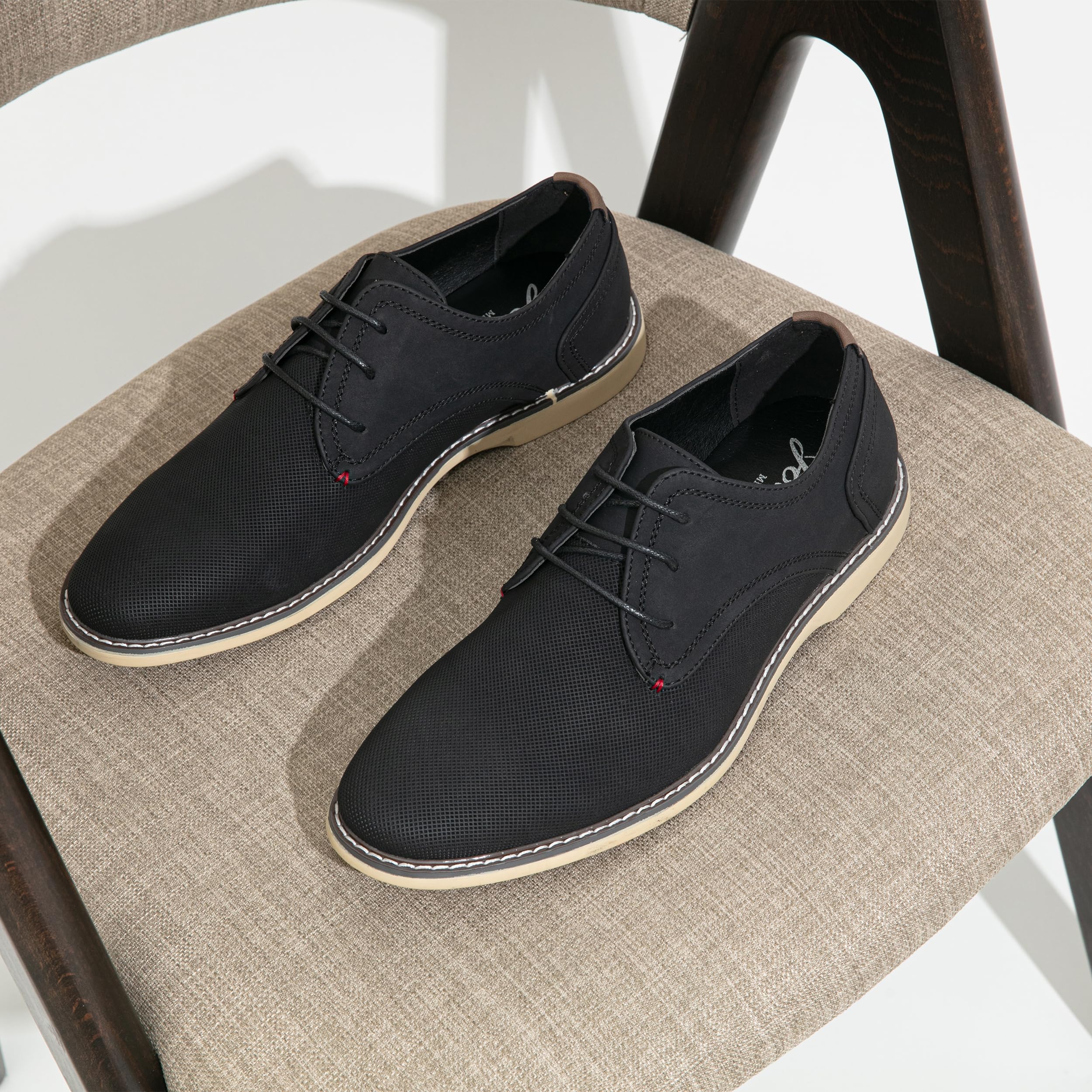 Jousen Men's Suede Casual Dress Shoes - Classic Business Loafers for Office, Wedding & Formal Events