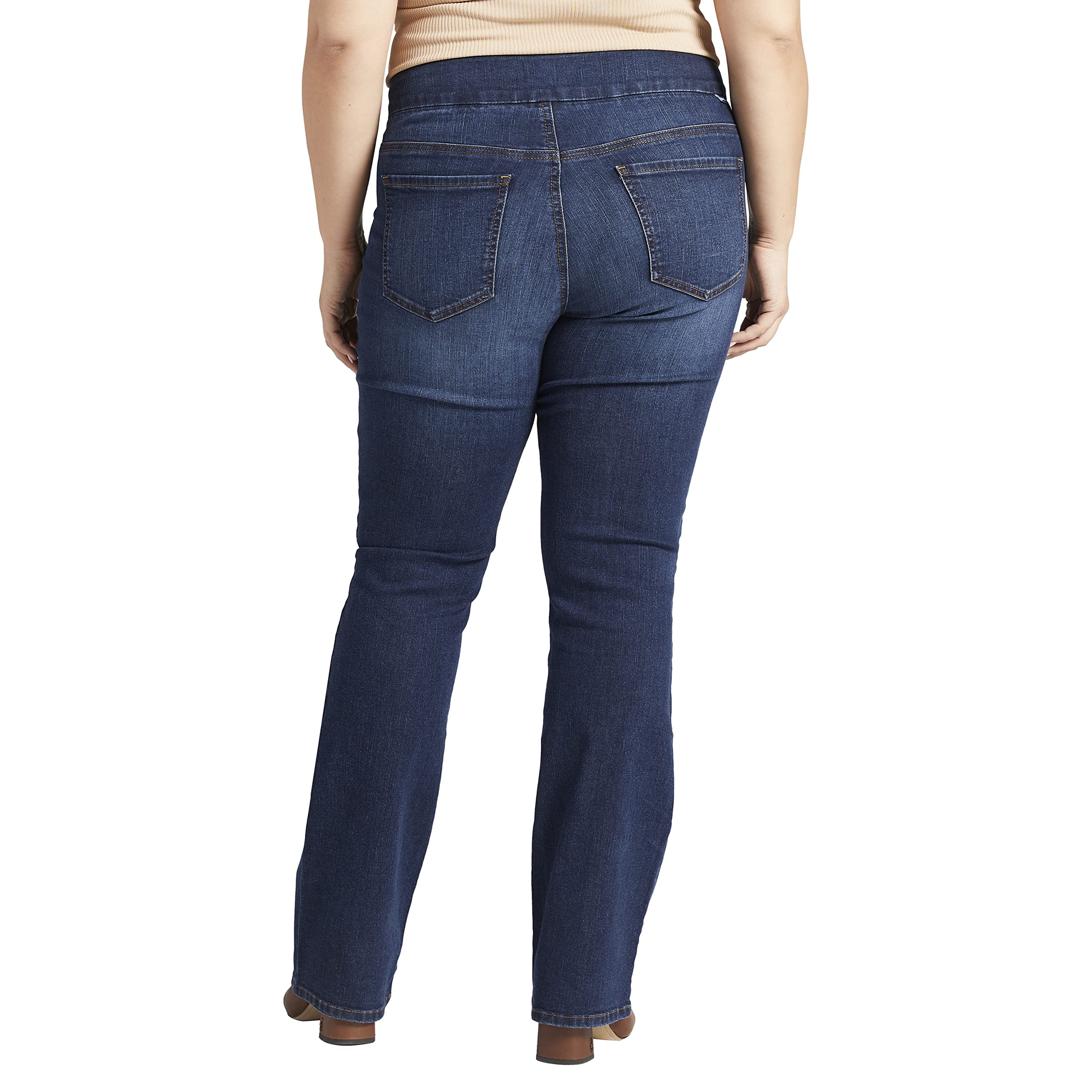 Jag Jeans Women's Plus Size Paley Mid Rise Bootcut Pull-on Jeans - Stretch Comfort Fit for Curvy Women | Perfect for Work, Casual Outings & Date Nights