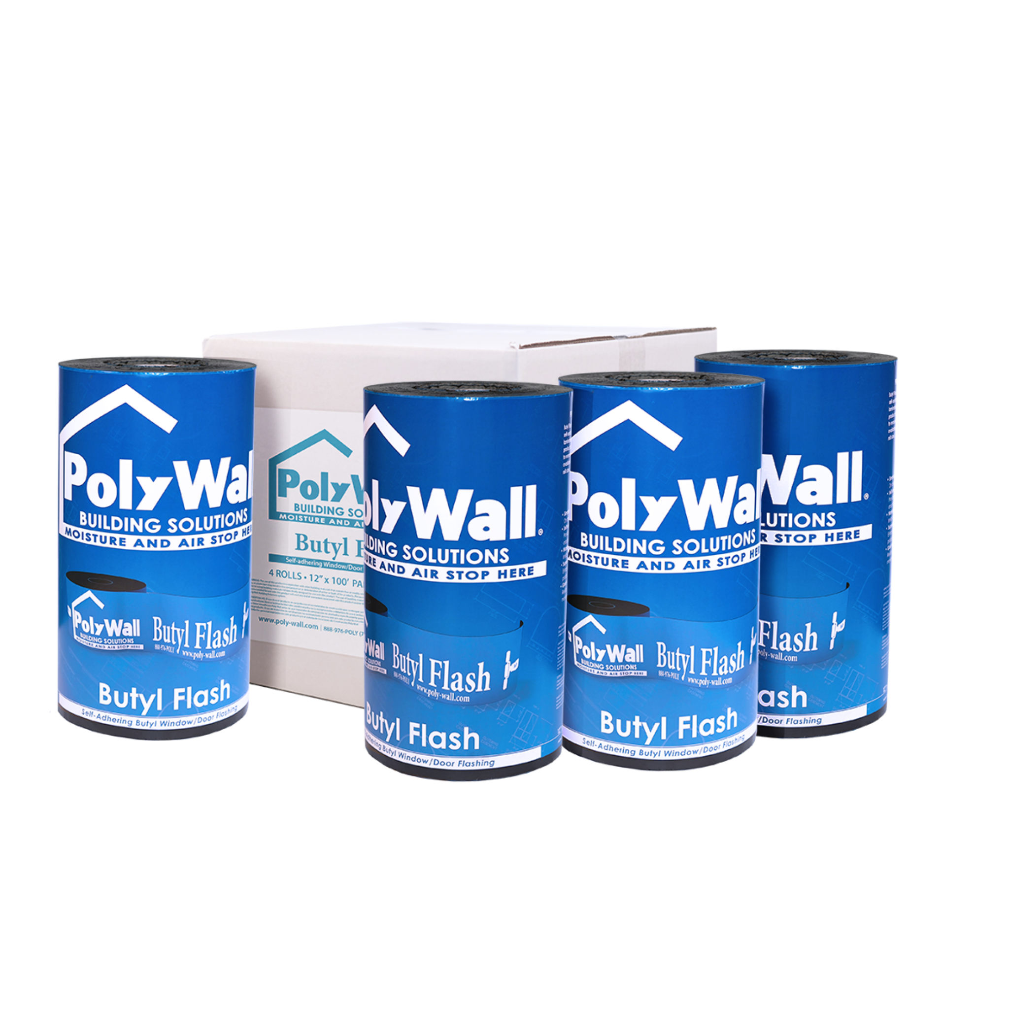 PolyWall Butyl Flash Window Flashing Tape 12” x 100’ Roll - Waterproof Sealant for Windows, Doors & Roofs - Perfect for Home Construction & Weatherproofing Projects