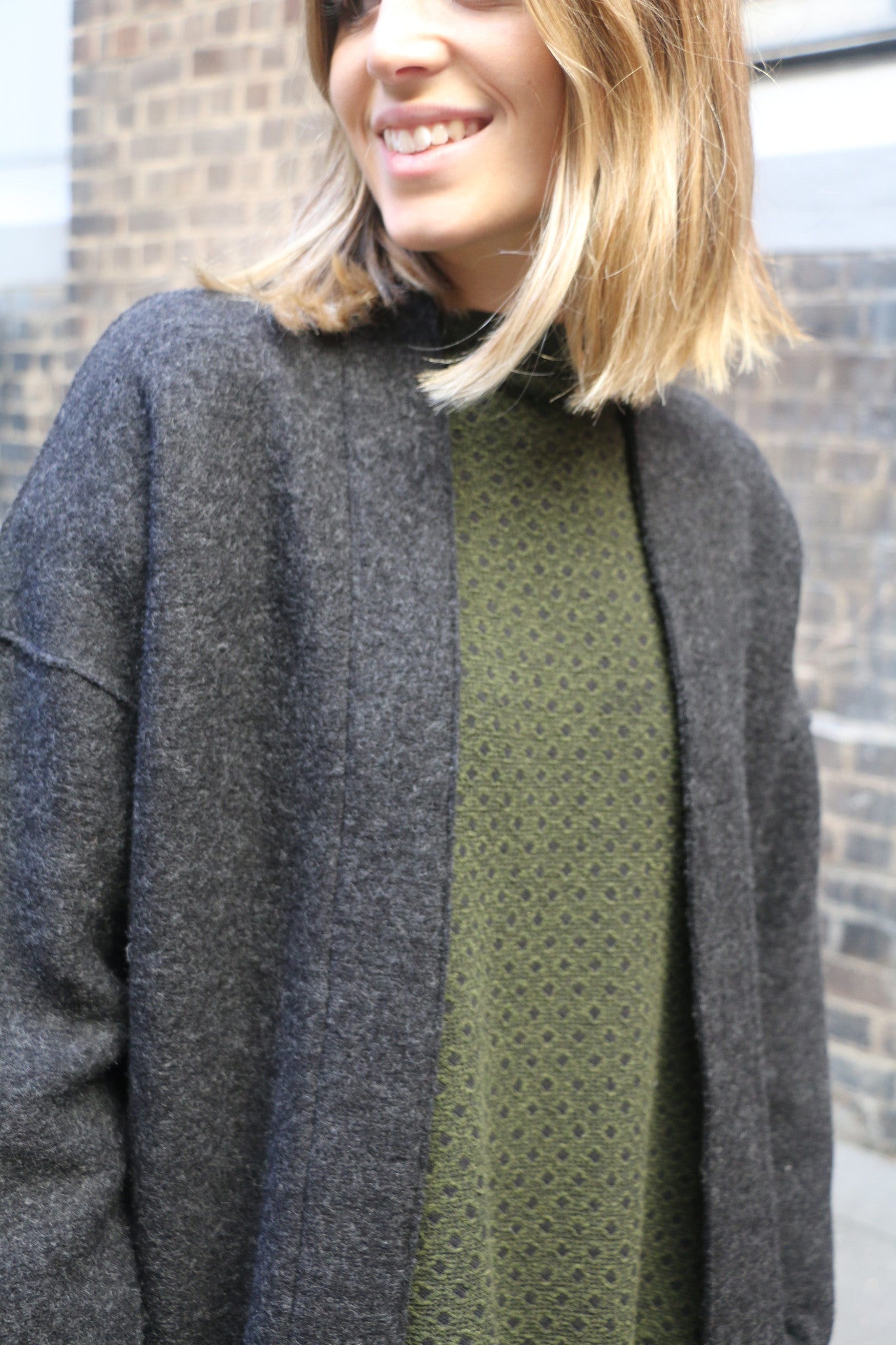 Premium Charcoal Tepore Marle Boiled Wool Fabric - Soft & Warm Material for Cozy Winter Clothing, Blankets & Home Decor