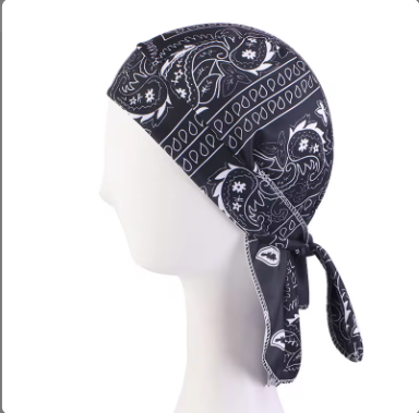 Stylish Biker Durag with Paisley Bandana Design - Comfortable & Breathable for Motorcycle Riders - Perfect for Cycling, Workouts, and Urban Fashion