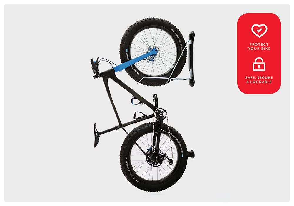 Steadyrack Bike Racks - Fat Rack - Wall Mounted Bike Storage Solution for Home, Garage, or Bike Park - Perfect for Mountain Bikes, Road Bikes, and E-Bikes - Space Saving Vertical Bike Holder for Indoor and Outdoor Use